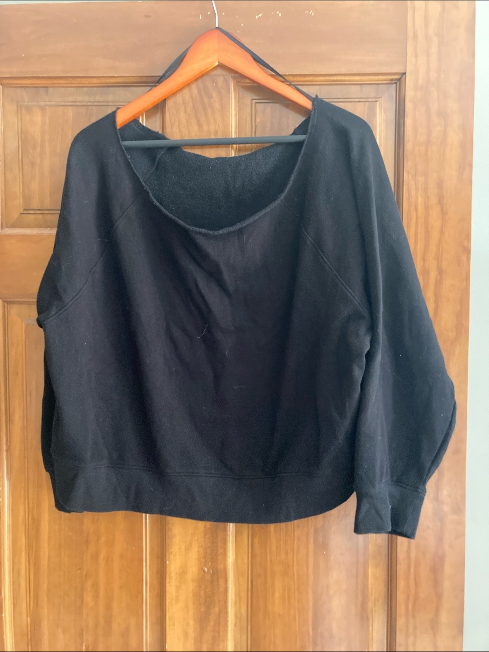 PINK Victoria's Secret Black Scoop Neck Sweatshirt